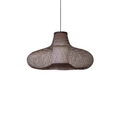 Foto Ay Illuminate - May Large - Hanglamp - Bamboe - Zwart - 98 H:54