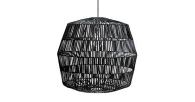 Foto Ay Illuminate - Nama 4 Black - Hanglamp - Rattan - Zwart - 78 H:64