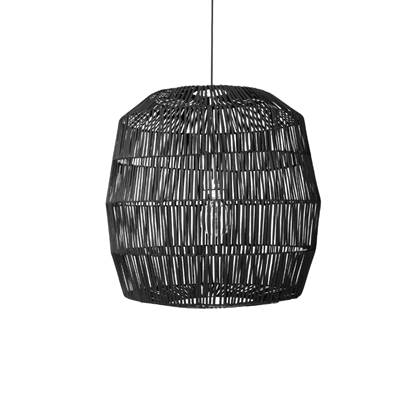 Foto Ay Illuminate - Nama 5 Black - Hanglamp - Rattan - Zwart - 78 H:78