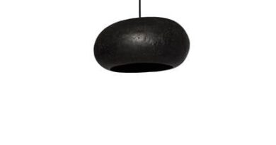 Foto Ay Illuminate - Pebble Black Medium - Hanglamp - Zwart - 36 H:19