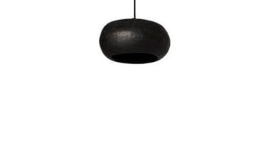 Foto Ay Illuminate - Pebble Black Small - Hanglamp - Zwart - 28 H:16