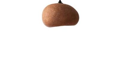 Foto Ay Illuminate - Pebble Terracotta Medium - Hanglamp - Bruin - 36 H:19