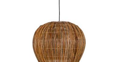 Foto Ay Illuminate - Rattan Bell - Hanglamp - Rattan - Naturel - 63 H:47