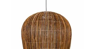 Foto Ay Illuminate - Rattan Bell - Hanglamp - Rattan - Naturel - 85 H:85