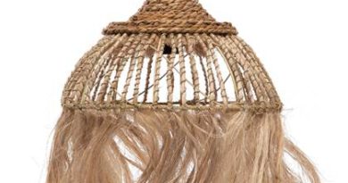 Foto Bazar Bizar - De Abaca Lotus Hanglamp - Naturel - M