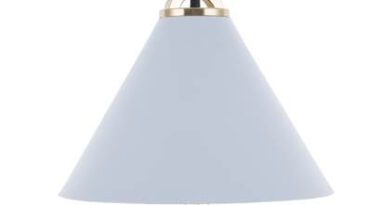 Foto Beliani ARAGON Hanglamp blauw