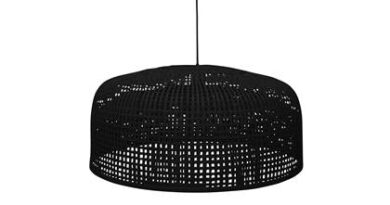 Foto BePureHome Construct Hanglamp - Bamboe - Zwart - 30x65x65