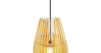 Foto Bomerango Halley XL houten hanglamp extra large - met koordset zwart -