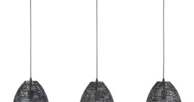 Foto Duverger Beehive - Hanglamp - handgemaakt - 3 ovale kappen