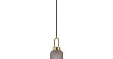 Foto Duverger Pendant - Hanglamp - cilinder - gerookt glas - koper - 1