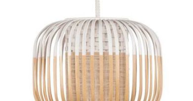 Foto Forestier Forestier Bamboo Light Hanglamp Extra Small Wit