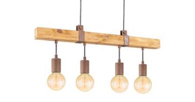 Foto Home sweet home Denton Hanglamp 4L - Hout / roest