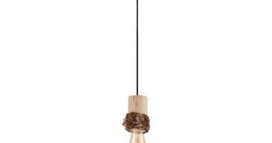 Foto Home sweet home Furdy Hanglamp klein - Hout / bont