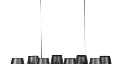 Foto Hoyz - Hanglamp met 8 lichtpunten - Staal met Charcoal finish