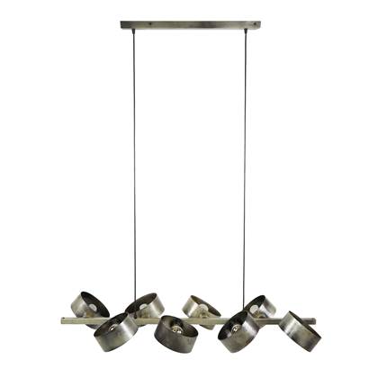 Foto Hoyz - Hanglamp Rotar 8L - Oud Zilver - 115x17x150