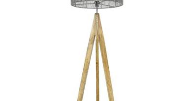 Foto Hoyz - Vloerlamp Tripod Wood - Zwart Nikkel - Industrieel - 40x40x130