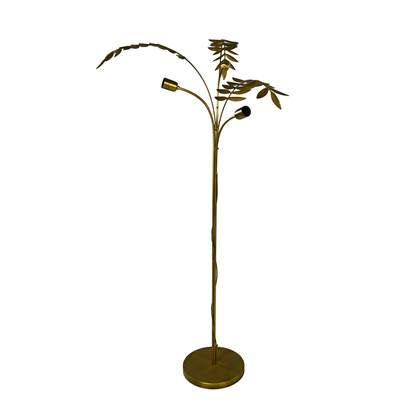 Foto HSM Collection - Vloerlamp Palmboom - 60x75x150 - Goud - Metaal