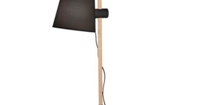 Foto Ideal Lux tafellamp modern - Hout - Zwart