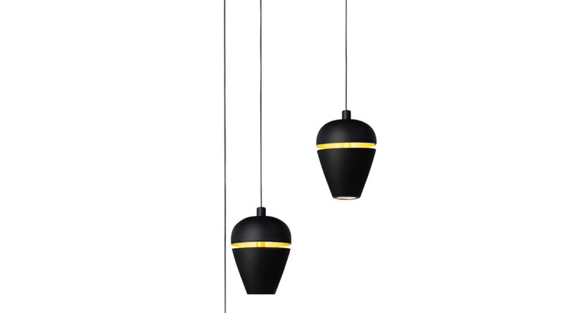 Foto Highlight Hanglamp Kobe 3 lichts 30 cm zwart