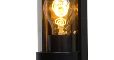 Foto Lucide CAPSULE - Wandlamp Buiten - 1xE27 - IP54 - Zwart