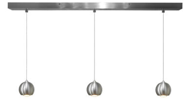 Foto Artdelight Hanglamp Denver 3 lichts 10 cm L 100 cm mat chroom