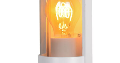 Foto Lucide CAPSULE - Wandlamp Buiten - 1xE27 - IP54 - Wit