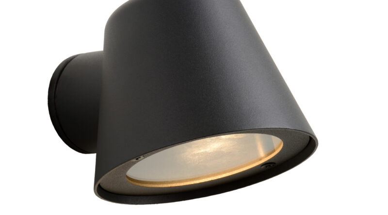 Foto Lucide DINGO-LED - Wandlamp Buiten - LED Dimb. - GU10 - 1x5W 3000K - IP44 - Antraciet