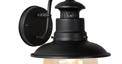 Foto Lucide FIGO - Wandlamp Buiten - 1xE27 - IP44 - Zwart