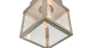 Foto Lamponline Buitenlamp Blaricum RVS plafond klein