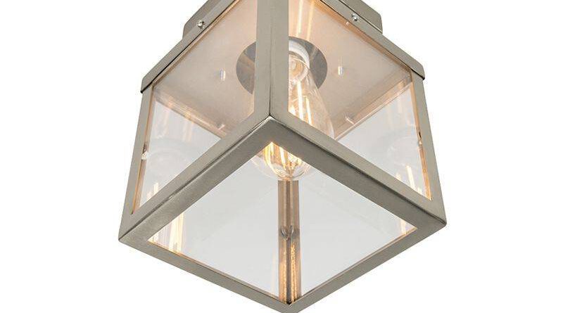 Foto Lamponline Buitenlamp Blaricum RVS plafond klein