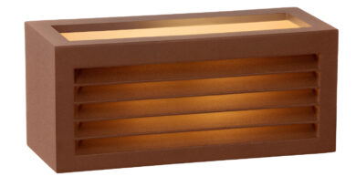 Foto Lucide DIMO - Wandlamp Buiten - 1xE27 - IP54 - Roest bruin