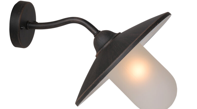 Foto Lucide ARUBA - Wandlamp Buiten - 1xE27 - IP44 - Roest bruin