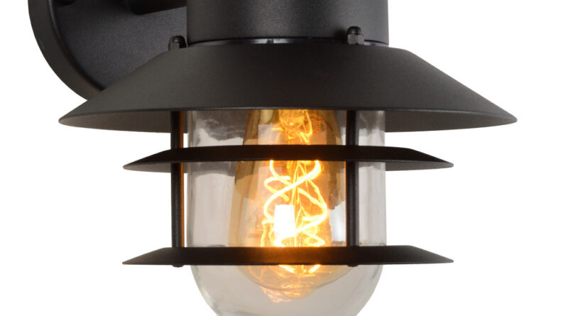 Foto Lucide ZICO - Wandlamp Buiten - 1xE27 - IP44 - Zwart