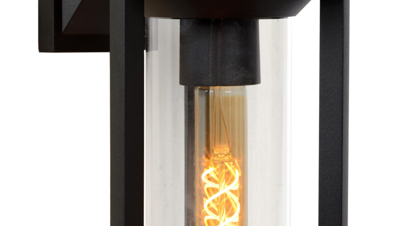 Foto Lucide CADIX - Wandlamp Buiten - 1xE27 - IP65 - Zwart