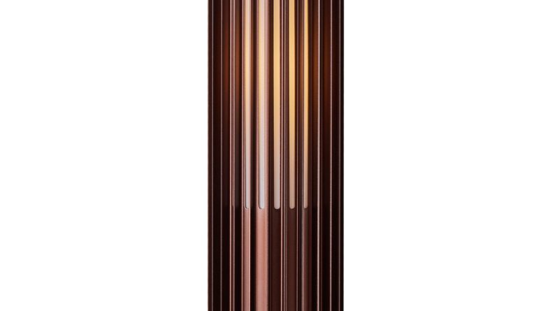 Foto Nordlux Buitenlamp Aludra paal H 45 cm bruin metallic