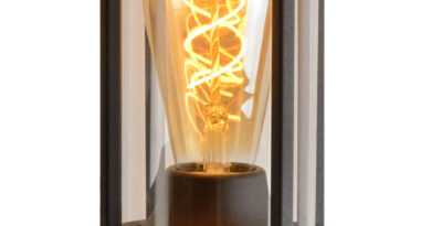 Foto Lucide LORI - Wandlamp Buiten - 12 cm - 1xE27 - IP44 - Antraciet