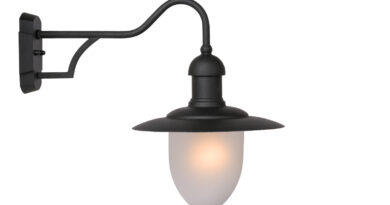 Foto Lucide ARUBA - Wandlamp Buiten - 1xE27 - IP44 - Zwart