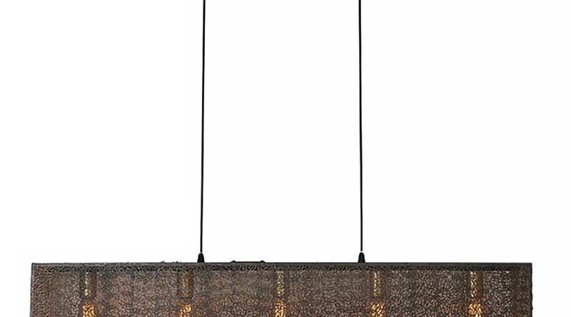 Foto Freelight Hanglamp Avola 5 lichts L 120 cm zwart goud