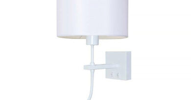 Foto Artdelight Wandlamp Quad incl. kap 20 cm wit