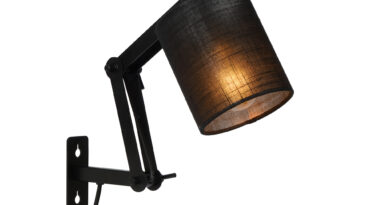 Foto Lucide TAMPA - Wandlamp - 1xE27 - Zwart