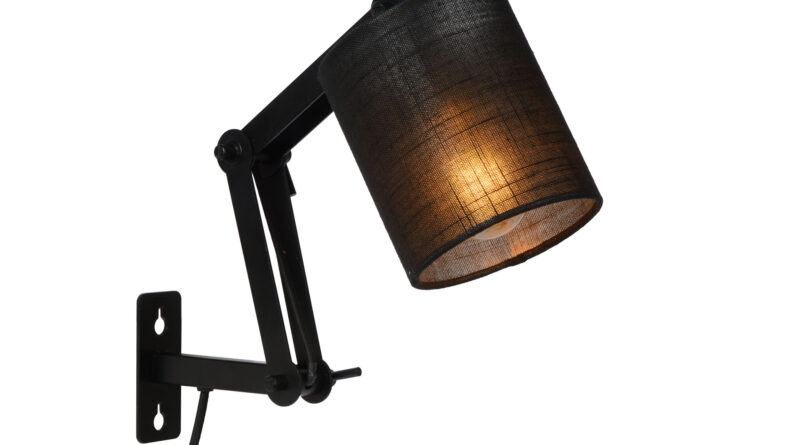 Foto Lucide TAMPA - Wandlamp - 1xE27 - Zwart