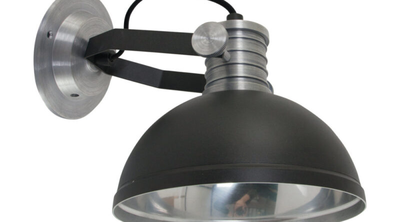 Foto Steinhauer Wandlamp industrieel brooklyn 7717zw zwart