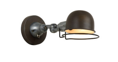 Foto Lucide HONORE - Wandlamp - 1xE14 - Roest bruin