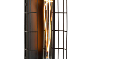 Foto Lucide LATTICE - Wandlamp - 1xE27 - Zwart