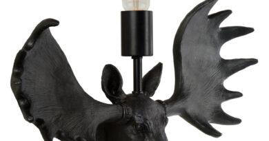 Foto Lucide EXTRAVAGANZA MOOSE - Wandlamp - 1xE27 - Zwart