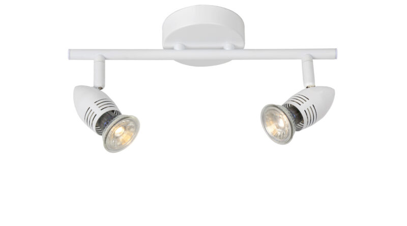 Foto Lucide CARO-LED - Plafondspot - LED - GU10 - 2x5W 2700K - Wit