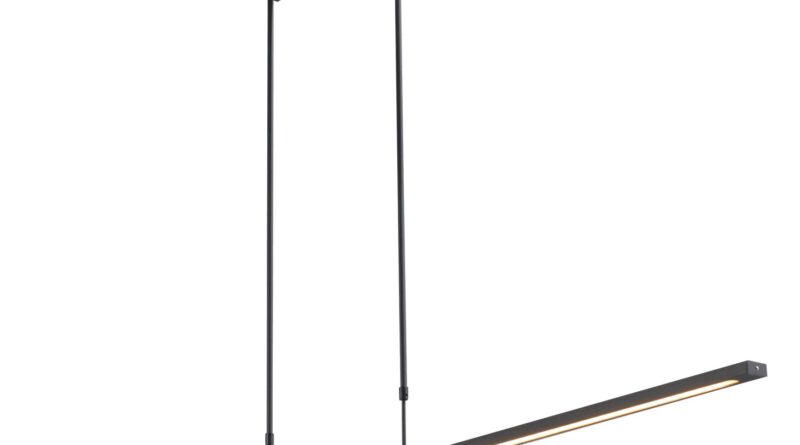 Foto Masterlight Hanglamp Real 2 LED 160 cm zwart nikkel