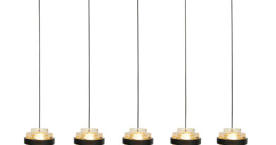 Foto Highlight Hanglamp Dynasty 5 lichts L 105 cm champagne-zwart