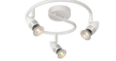 Foto Lucide CARO-LED - Plafondspot - 31 cm - LED - GU10 - 3x5W 2700K - Wit