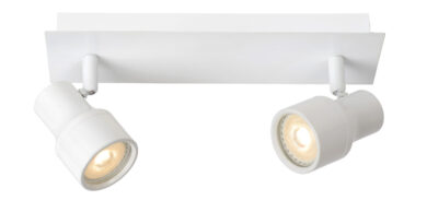 Foto Lucide SIRENE-LED - Plafondspot Badkamer - 10 cm - LED Dimb. - GU10 - 2x5W 3000K - IP44 - Wit